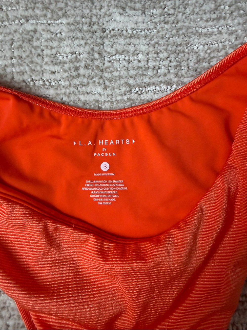 PacSun Bright Orange Ribbed Bikini Set - Picture 3 of 4